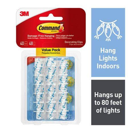 Command Decorating Clips, Damage-Free Hanging, Value Pack