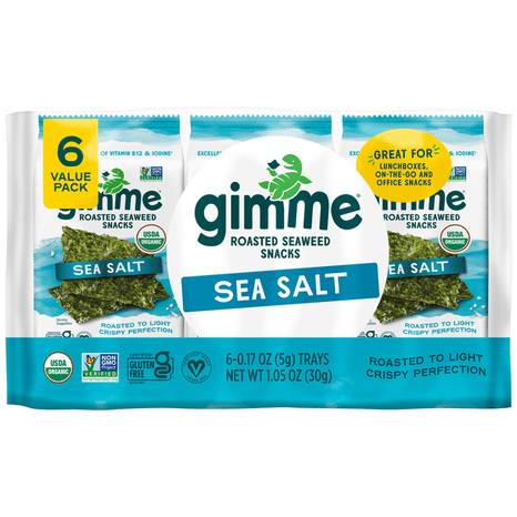 gimMe Organic Sea Salt Roasted Seaweed Snack