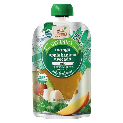 Little Journey Organic Mango Apple Banana Avocado Kale Baby Food