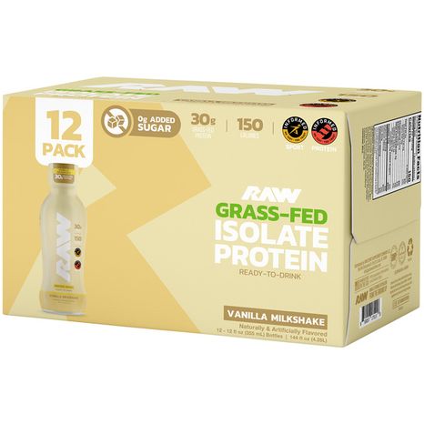 RAW Vanilla Grass-fed Isolate Protein Milkshake