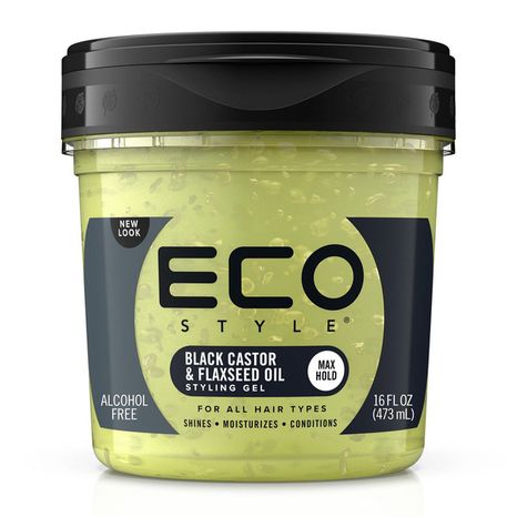 Ecoco Eco Style Max Hold Black Castor & Flaxseed Oil Styling Gel