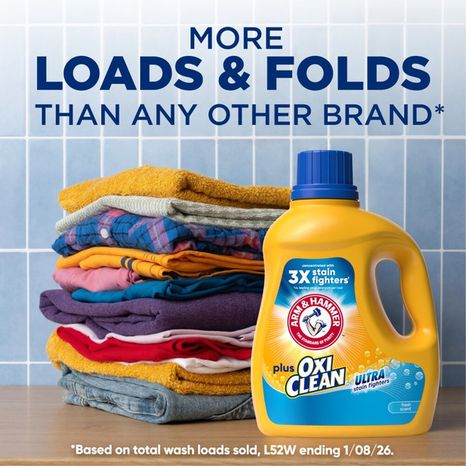 Arm & Hammer Plus Oxiclean Ultra Stain Fighters Liquid Laundry Detergent