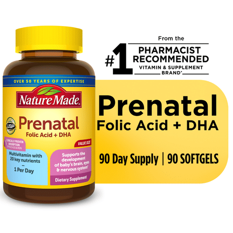 Nature Made Prenatal with Folic Acid + DHA Softgels
