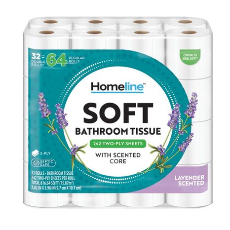 Homeline Soft Bathroom Tissue Double Rolls Lavender