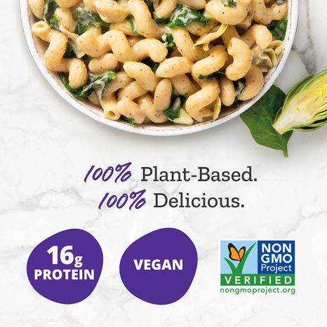 Purple Carrot Plant-Based Spinach Artichoke Cavatappi, Vegan Pasta, Frozen