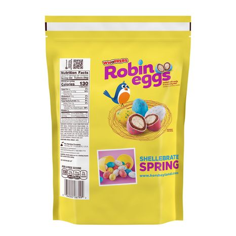 WHOPPERS Robin Eggs Malted Milk Balls, Easter Candy Bulk Bag, 43 oz