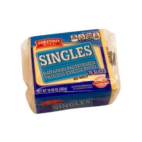 CHESTNUT HILL Imitation Pasteurized Process Cheese Food Singles Slices