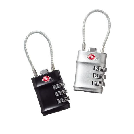 Travelon TSA Accepted Cable Locks, 2 1-1/4 x 1/2 x 3-3/8 in