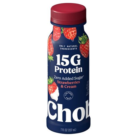 Chobani Zero Added Sugar Greek Yogurt Strawberries & Cream Protein Drink