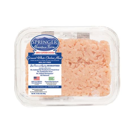 Springer Mountain Farms 99% Fat Free Ground Chicken, Gluten Free