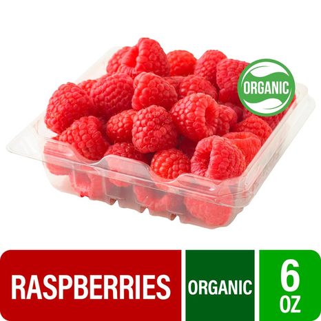 Fresh Organic Red Raspberries