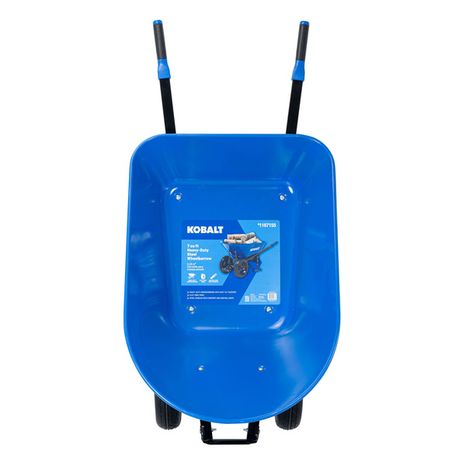 Kobalt Steel Wheelbarrow With Flat Free Tire - Blue - 7 cu ft