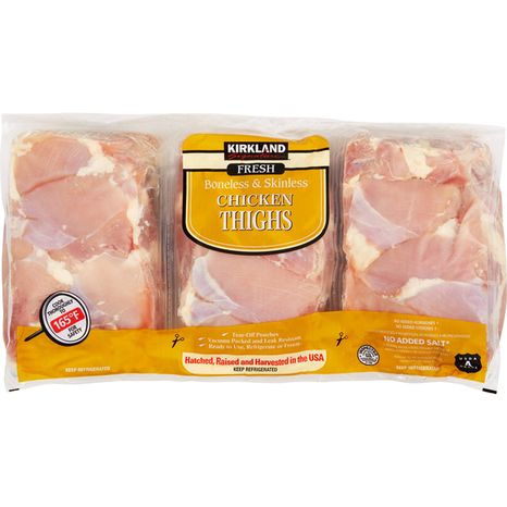 Kirkland Signature Fresh Boneless Skinless Chicken Thighs