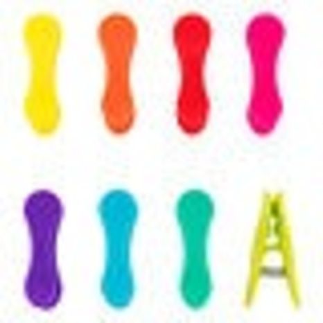 Kikkerland Design Rainbow Bag Clips Set