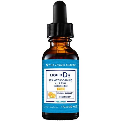 The Vitamin Shoppe Liquid Vitamin D3 - Citrus - Easy Absorption - 5,000 IU (1 Fluid Ounce)