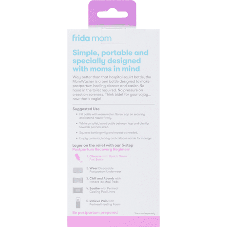 Frida Mom Peri Bottle, Upside Down, Postpartum, Step 1