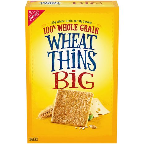 WHEAT THINS Big Snacks, Whole Grain Wheat Crackers, Snack Crackers 8 oz