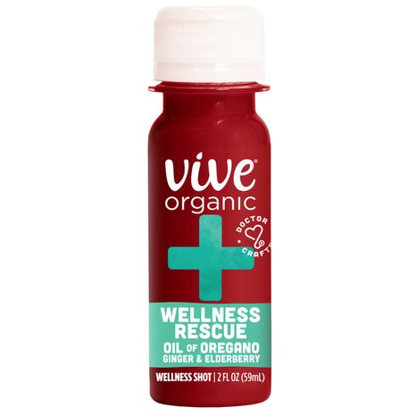 Vive Organic Wellness Rescue Shot- Oil of Oregano & Ginger (2oz shot)
