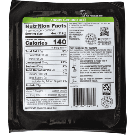 Open Nature Angus Beef, Ground, 93%/7%