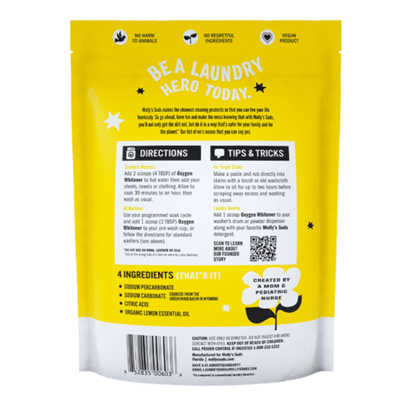 Molly's Suds Oxygen Whitener, Lemon