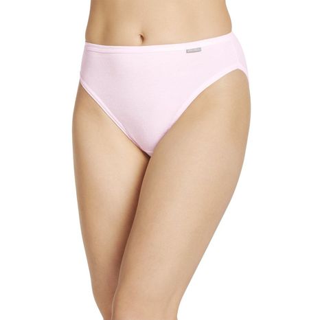 JOCKEY Women's 100% Cotton Elance French Cut Underwear - Ivory, Light & Pink Shadow