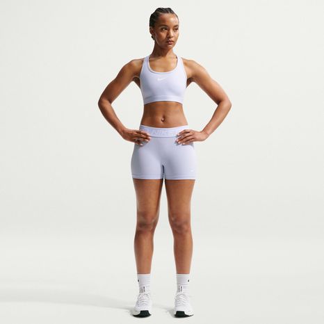 Nike Women's Pro Mid-Rise 3" Bike Shorts With No Front Seam, S - Hydrogen Blue