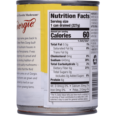 Giorgio Pieces & Stems Mushrooms