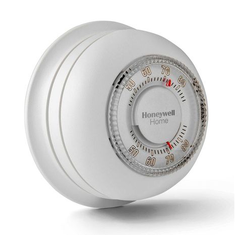 Honeywell White Round Heat Only Non-Programmable Manual Thermostat