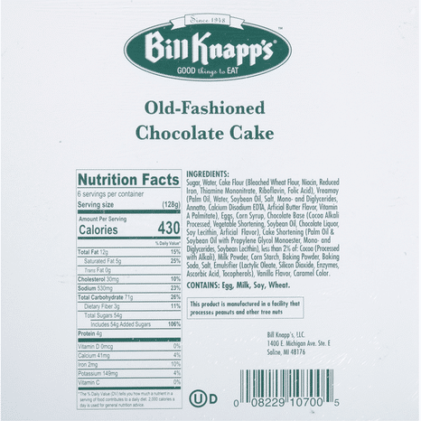 Bill Knapp's Cake, Chocolate, Old-Fashioned