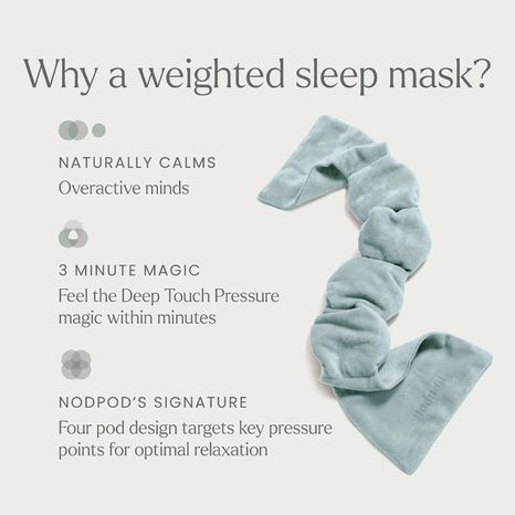 Nodpod Weighted Sleep Mask Sage, 28 x 4 x 1 Inch