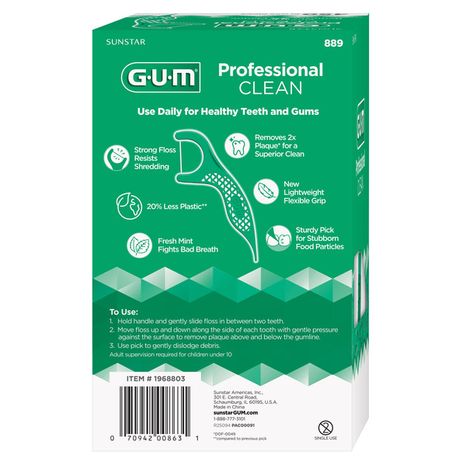 GUM Professional Clean Floss Picks