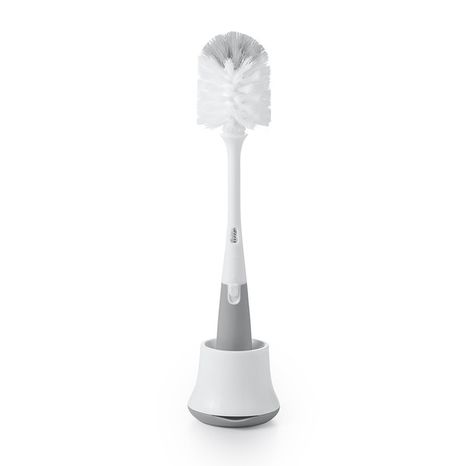 OXO Tot Gray Bottle Brush With Nipple Cleaner & Stand
