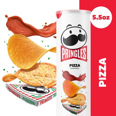 Pringles Pizza Potato Crisps Chips, Lunch Snacks, 5.5 oz