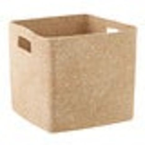 The Container Store Large Seine Woven Jute Cube - Sand - 12" x 12"