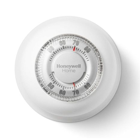 Honeywell White Round Heat Only Non-Programmable Manual Thermostat
