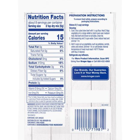 Kroger Beef Stew Seasoning Mix