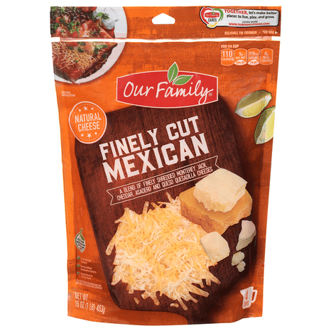 Our Family Finely Cut Mexican Shredded Cheese