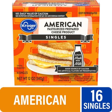 Kroger American Pasteurized Prepared Cheese Product Singles