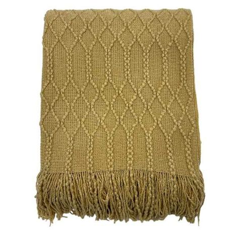 At Home Beverly Throw, 50 x 60 Inch - Brown