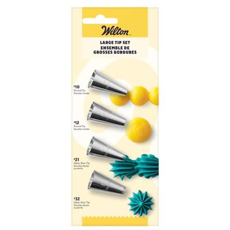 Wilton Large Decorating Tip Set, 4-Piece