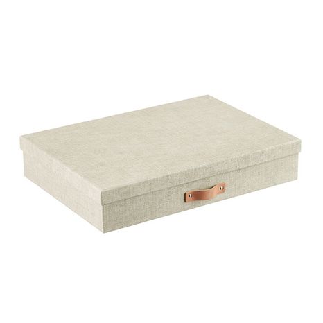 Bigso Box Of Sweden Marten Document Box - Linen - 17-1/4" x 12-3/8" x 3-3/8" Height