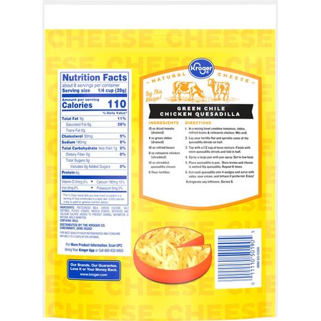 Kroger Queso Quesadilla Finely Shredded Cheese