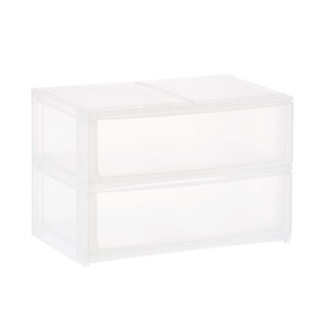 The Container Store Shimo Large Stacking Drawers - Translucent - 15-1/4" x 10-1/2" x 10-1/4" Height