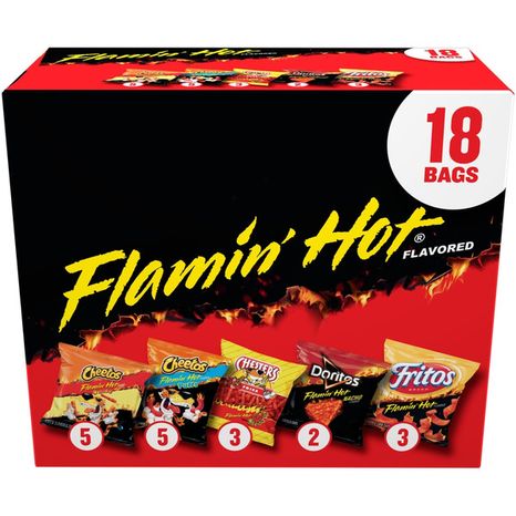 Frito Lay Flamin' Hot Mix Snacks Variety Pack