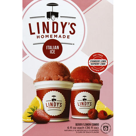 Lindy's Italian Ice, Berry/Lemon Combo