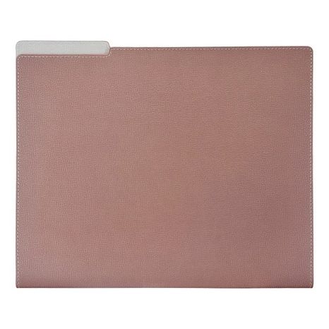 TUL Vegan Leather File Folder With Pocket, Letter Size - Mauve