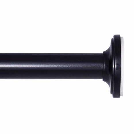 Sun Zero Tension 28" to 60" Adjustable Curtain Rod in Black