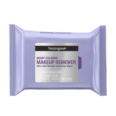 Neutrogena Night Calming Makeup Remover Cleansing Wipes, 25 ct