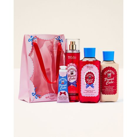 Bath & Body Works Strawberry Pound Cake Gift Set