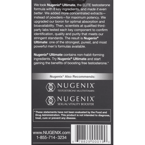Nugenix Testosterone Complex, Ultimate, Advanced, Free, Tablets